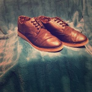 TOMS Men’s Movember Brogue Black Leather & Canvass